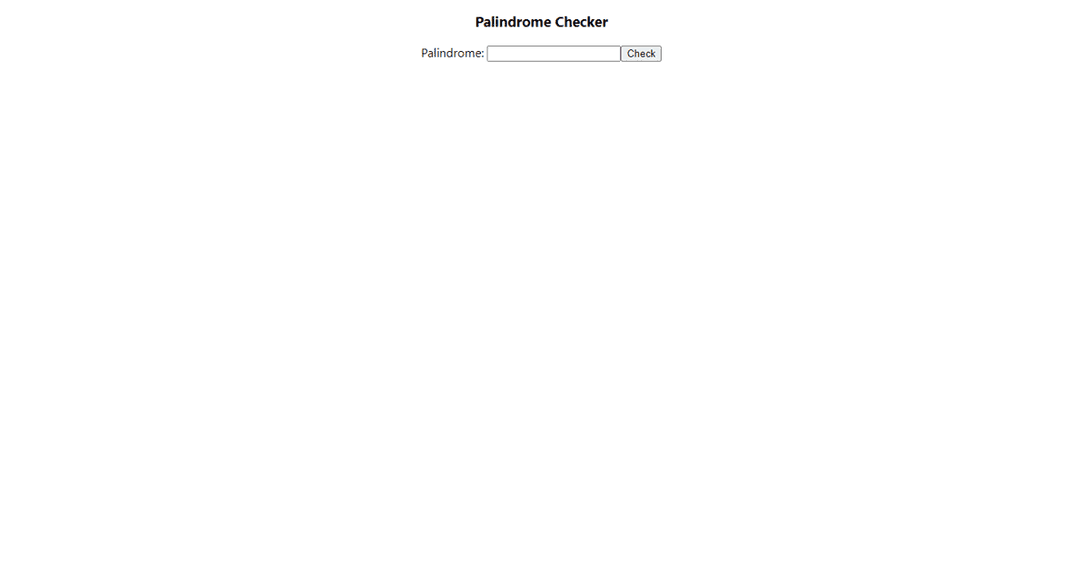 Palindrome Checker