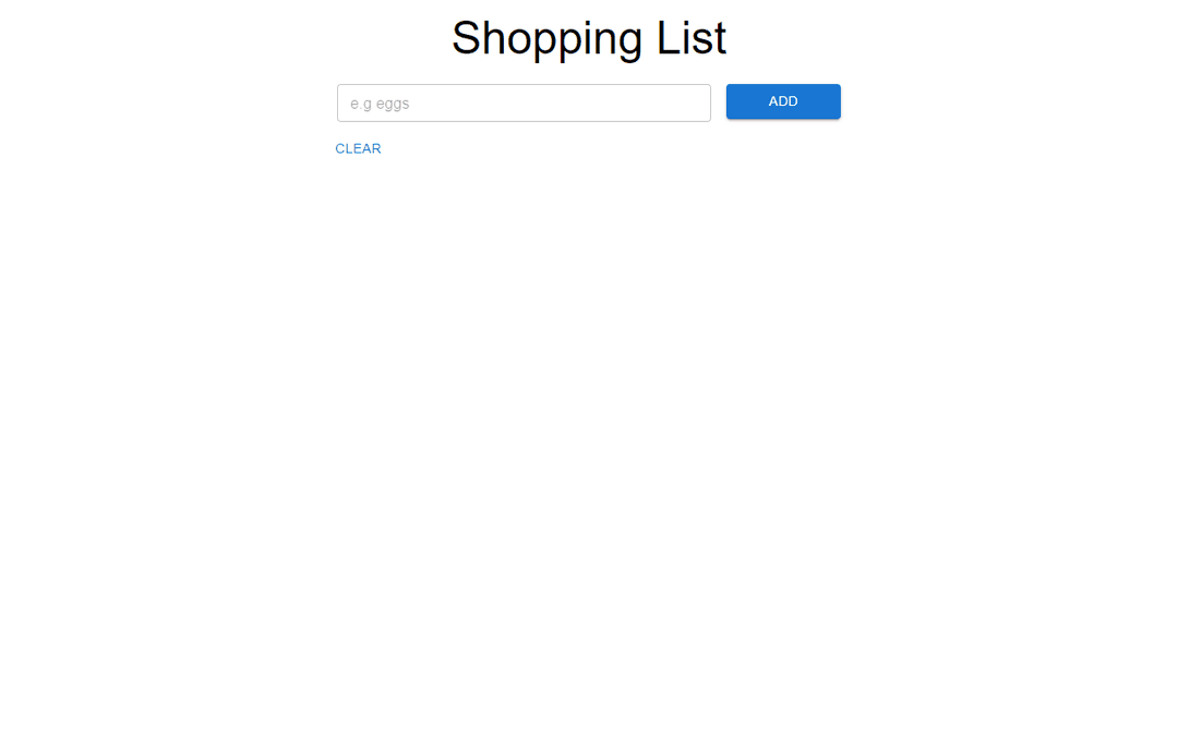 shopping list